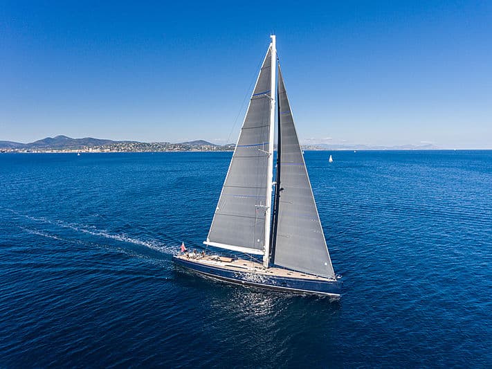 Sailing Yacht Into The Storm