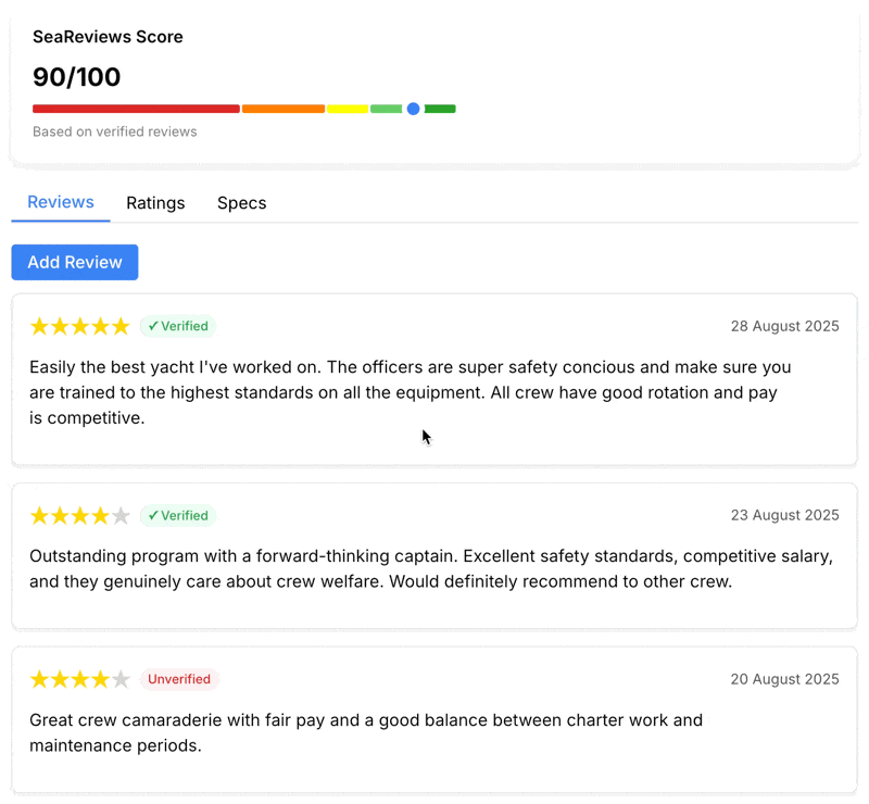 Ratings interface demonstration